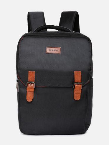 black nylon traveller backpack