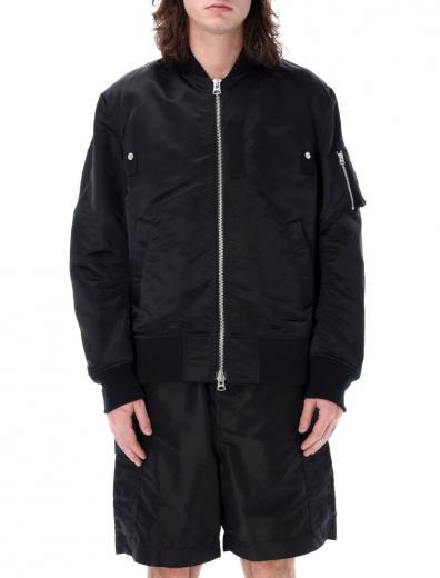 black nylon twill blouson