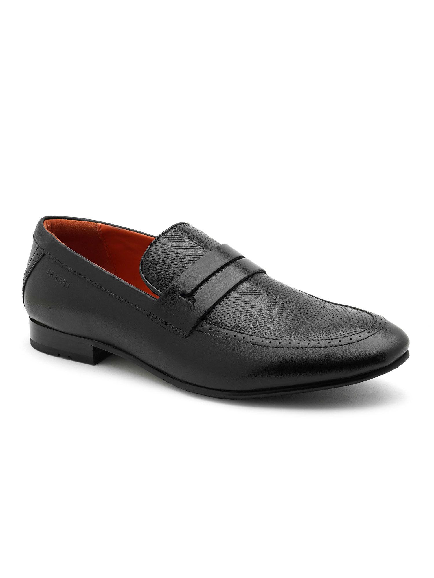 black occasion slip on loafers