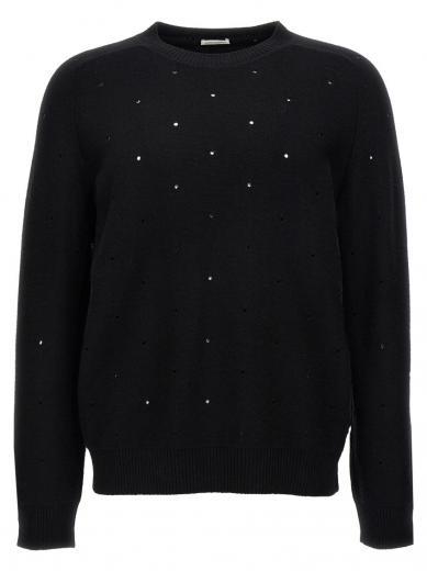 black openwork sweater