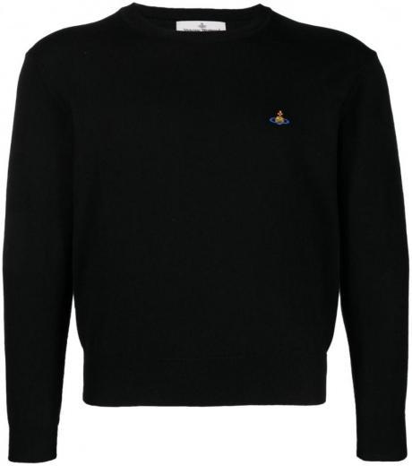 black orb logo sweater