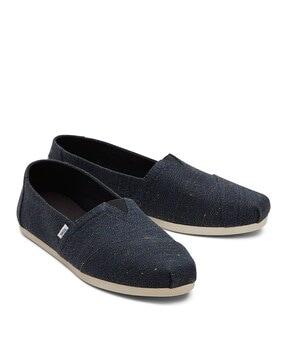 black organic cotton casual shoes