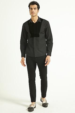 black organic cotton shirt