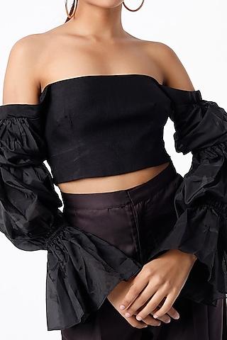 black organza blouse