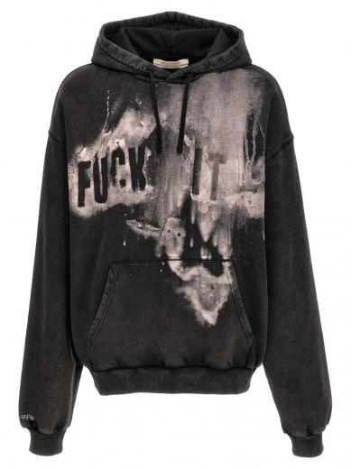 black oversized graphic hoodie