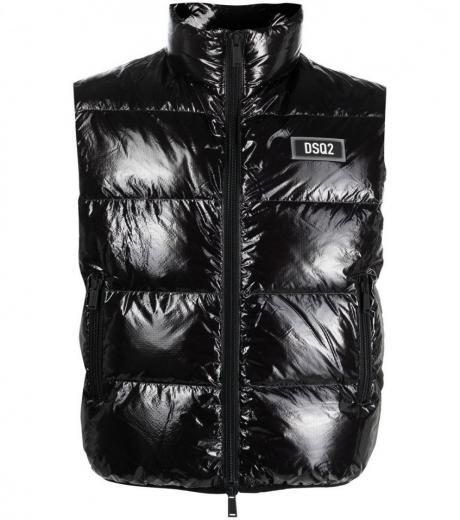 black padded down vest