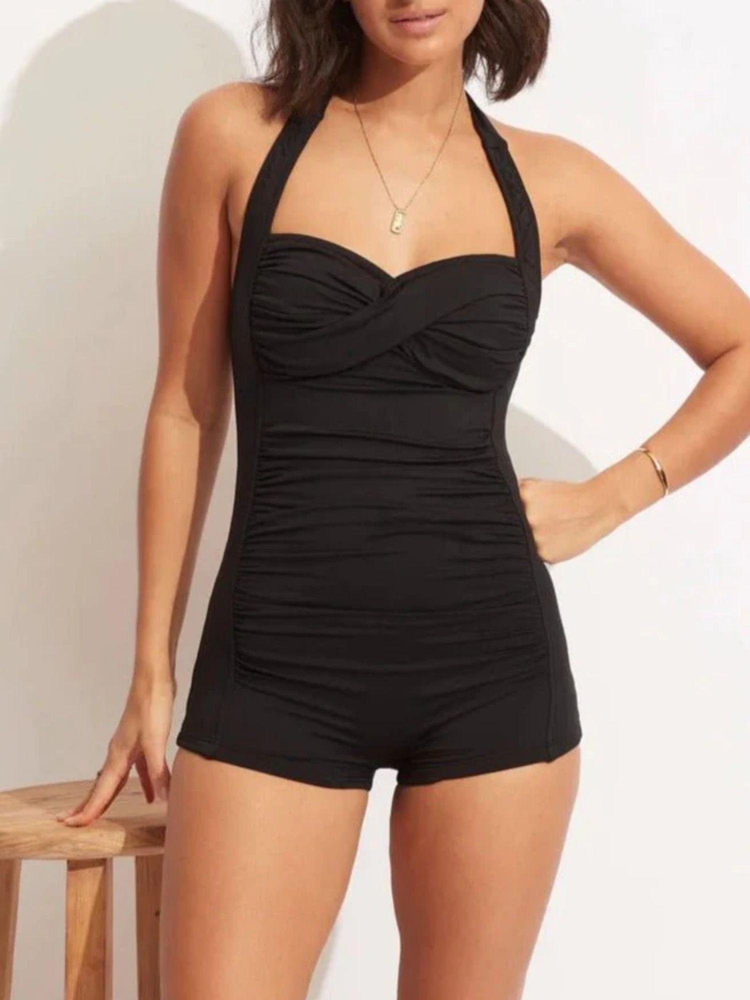 black padded monokini with full coverage