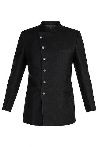 black pashmina jodhpuri jacket