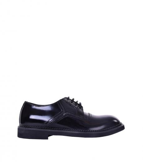 black patent leather lace ups