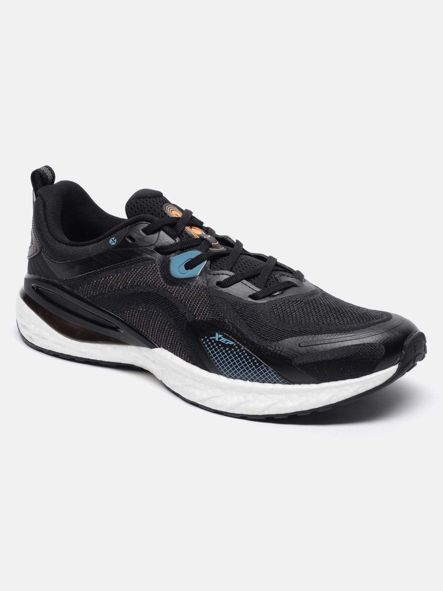 black peacock blue running shoes