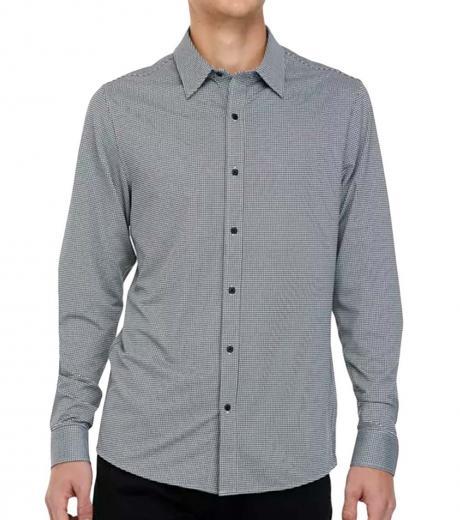 black performance gingham shirt