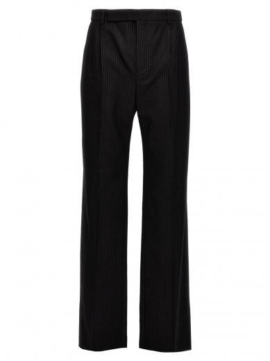 black pinstripe pants