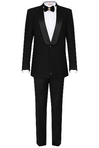 black pintucked tuxedo with trousers
