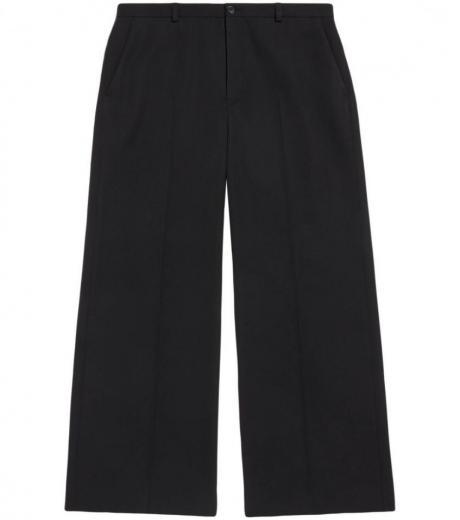 black pleated pants