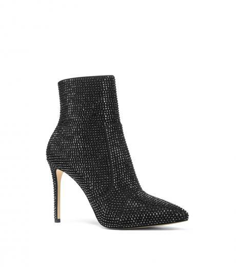 black pointed toe ankle boots