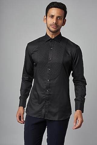 black poly viscose shirt