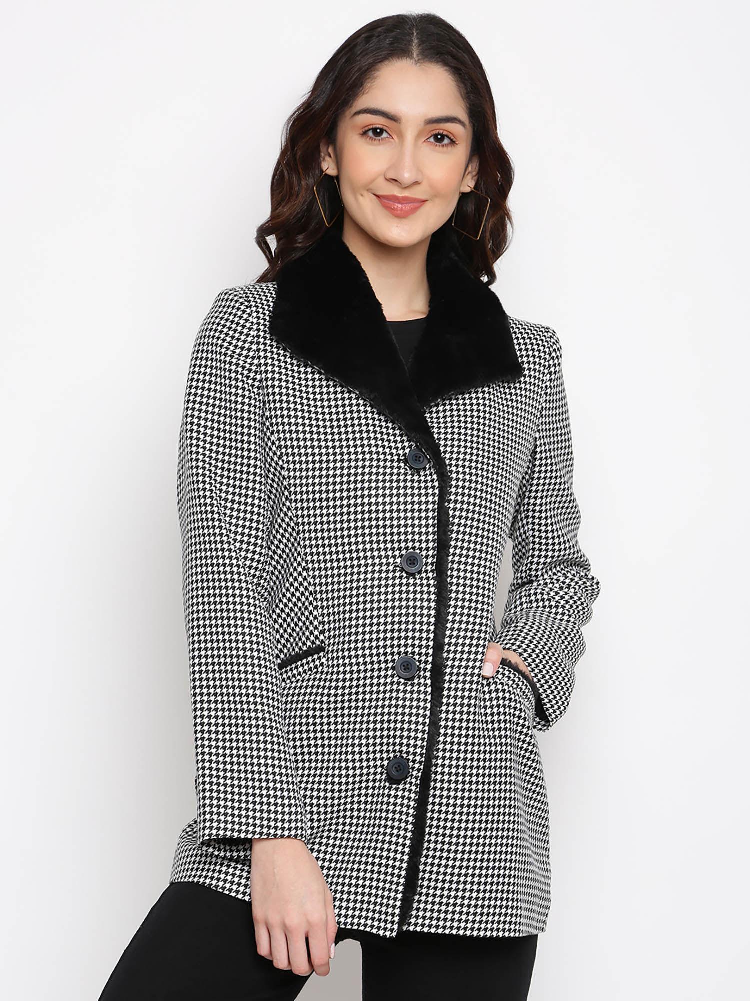 black polyester solid coat