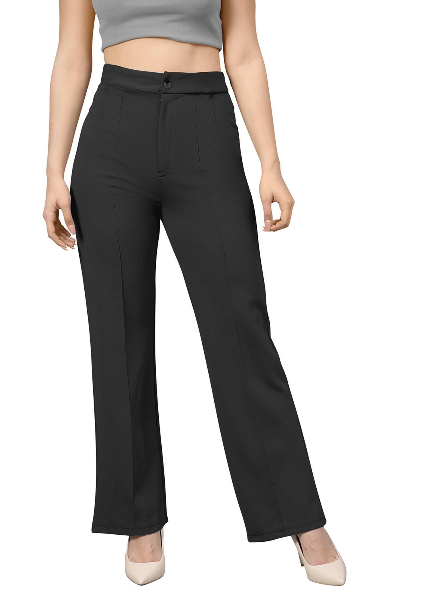 black polyester trouser for women