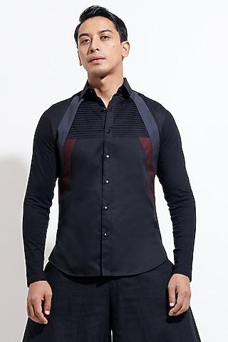 black poplin shirt