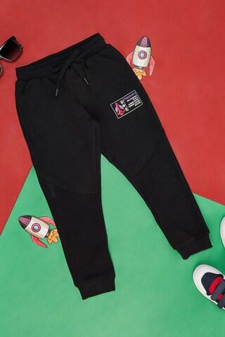 black print full length  casual boys jogger fit  track pants