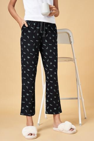 black print full length  sleepwear women regular fit  pyjamas