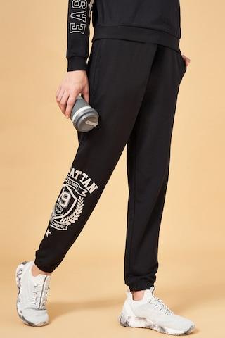 black print full length  winterwear women jogger fit  jogger pants