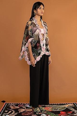 black printed cape