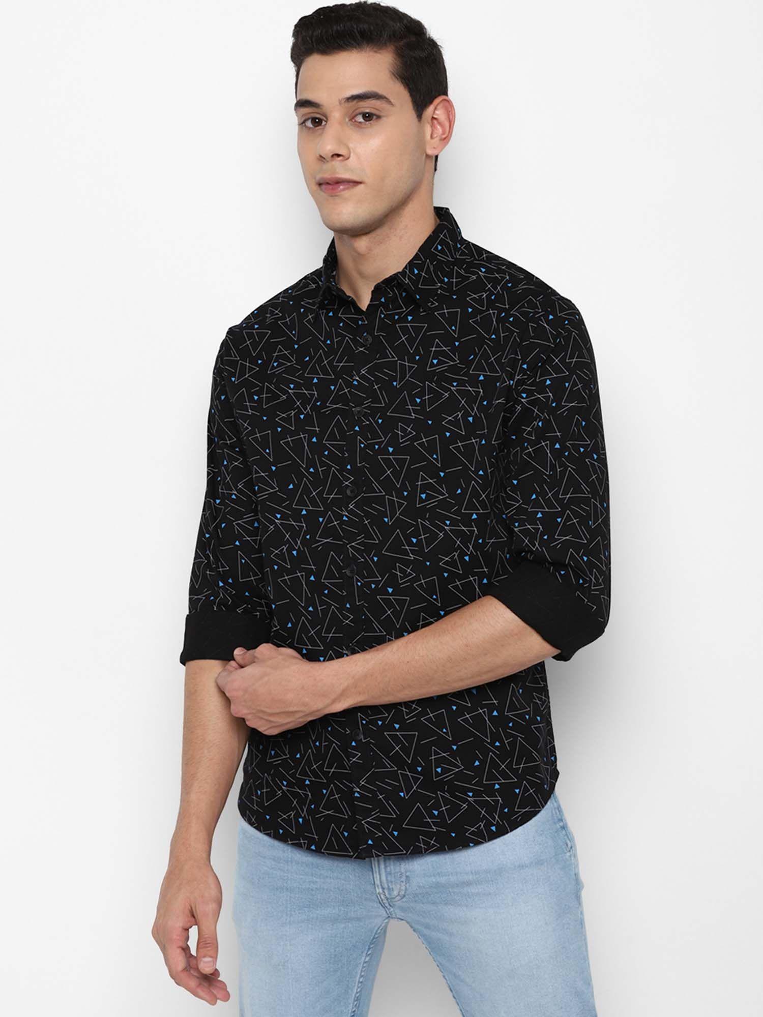 black printed casual shirt