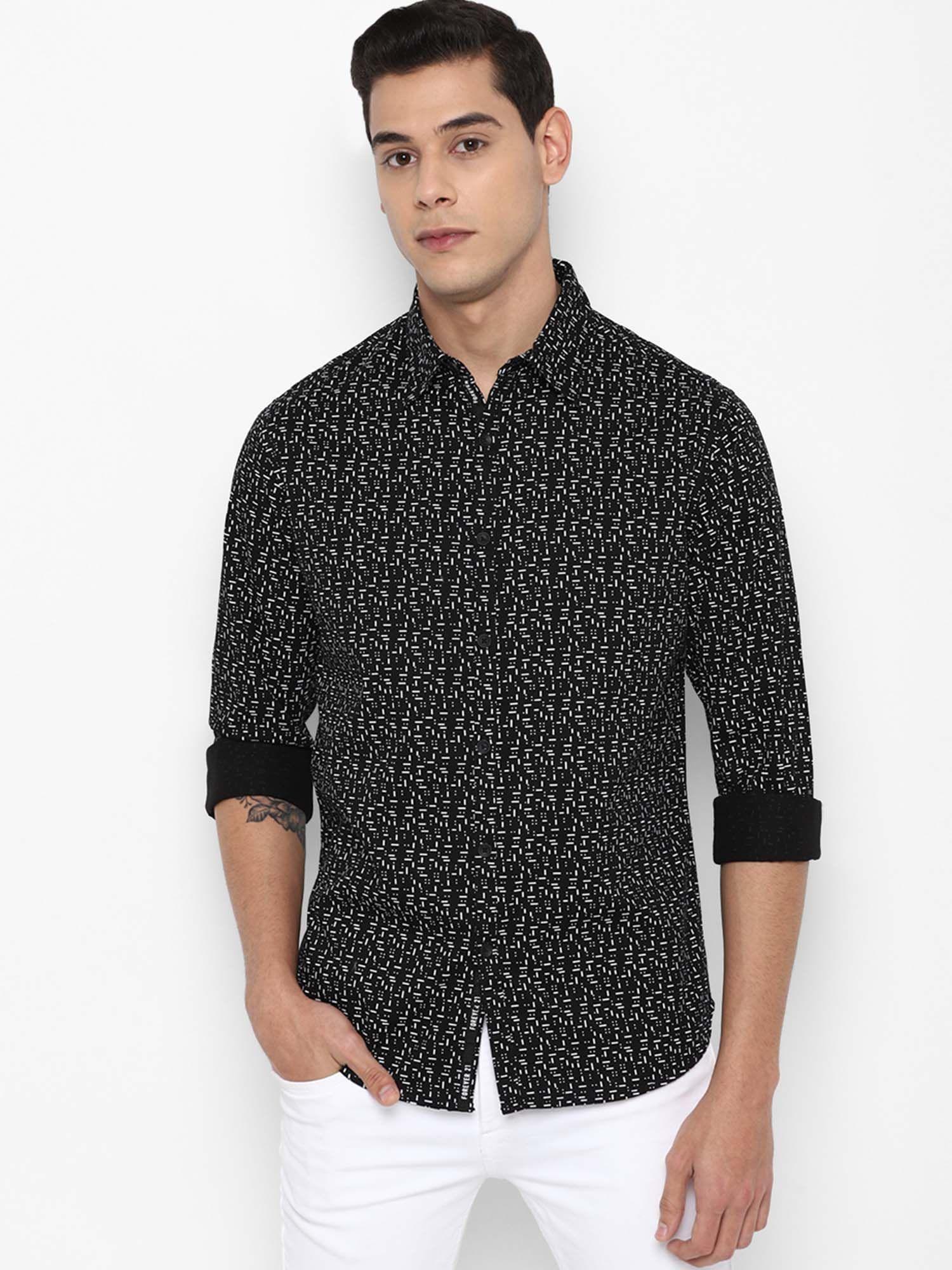 black printed casual shirt