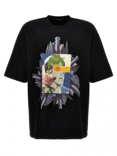 black printed t-shirt