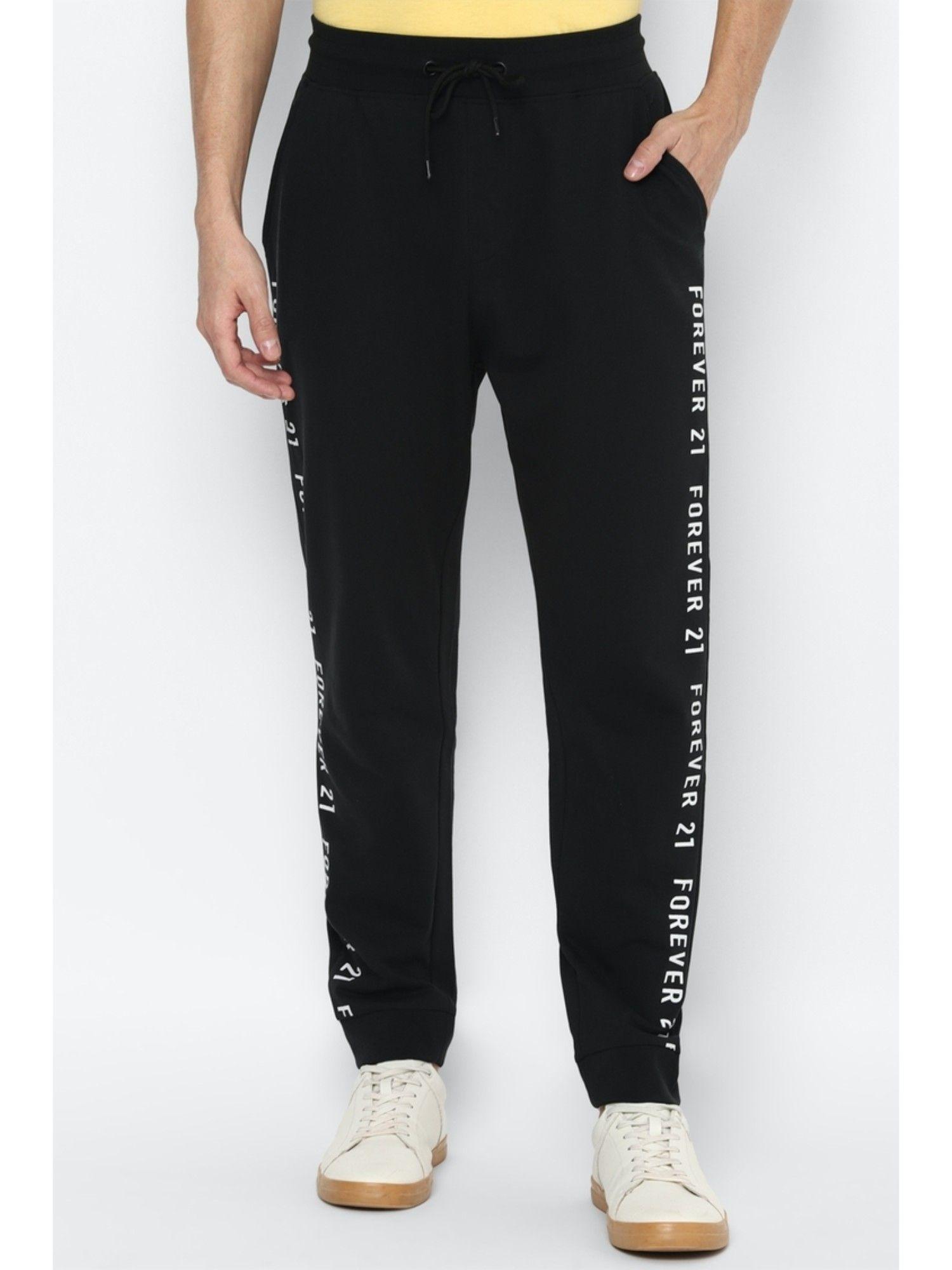 black printed trackpant