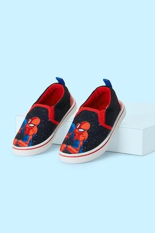 black printeded casual boys character shoes