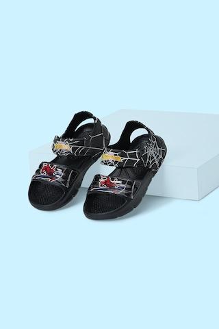 black printeded casual boys clog shoes