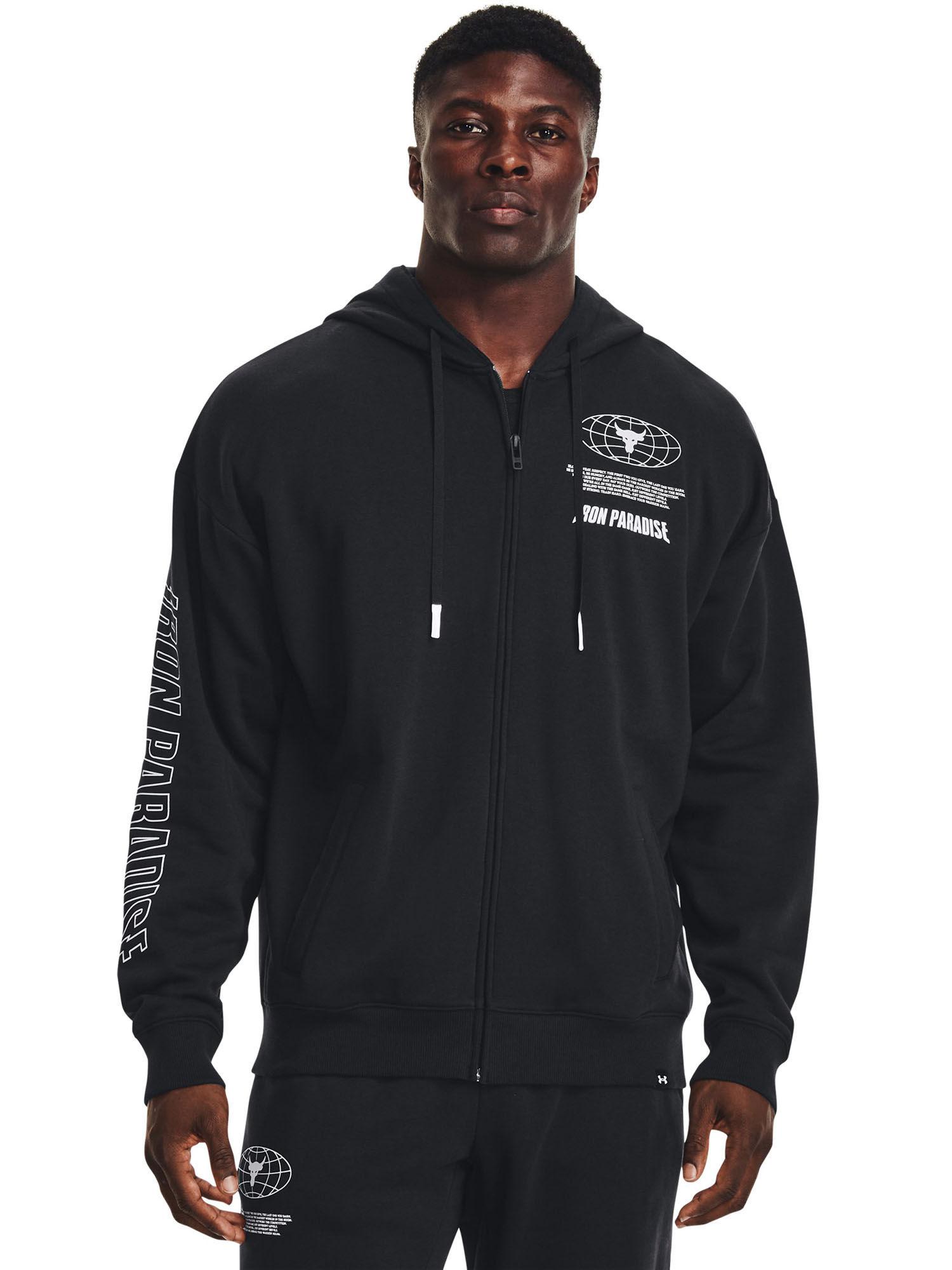 black project rock disrupt rival fleece full zip sweatshirt