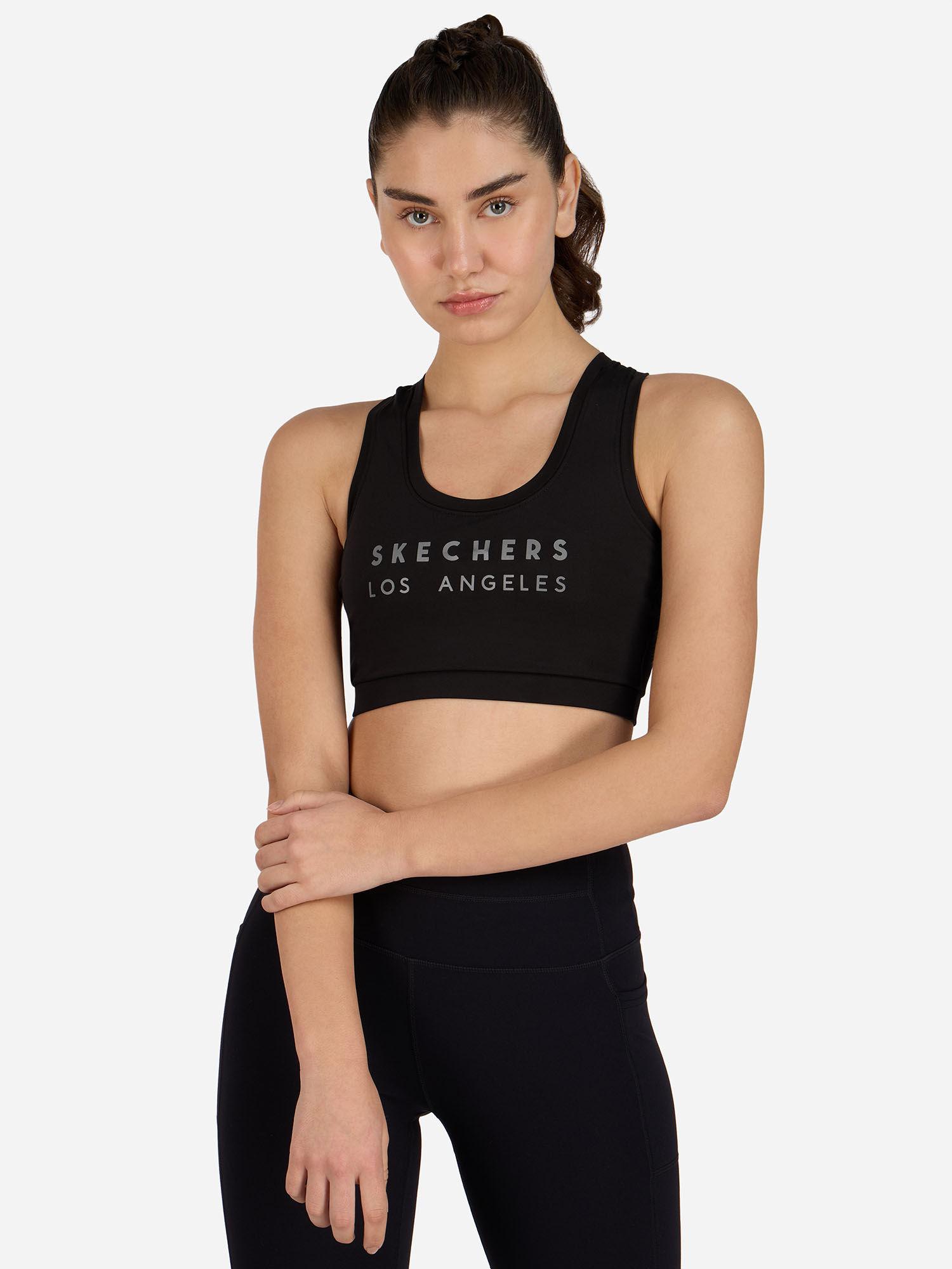 black racerback sports bra