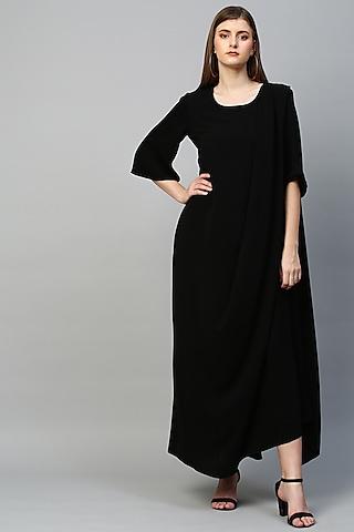 black rayon gown dress