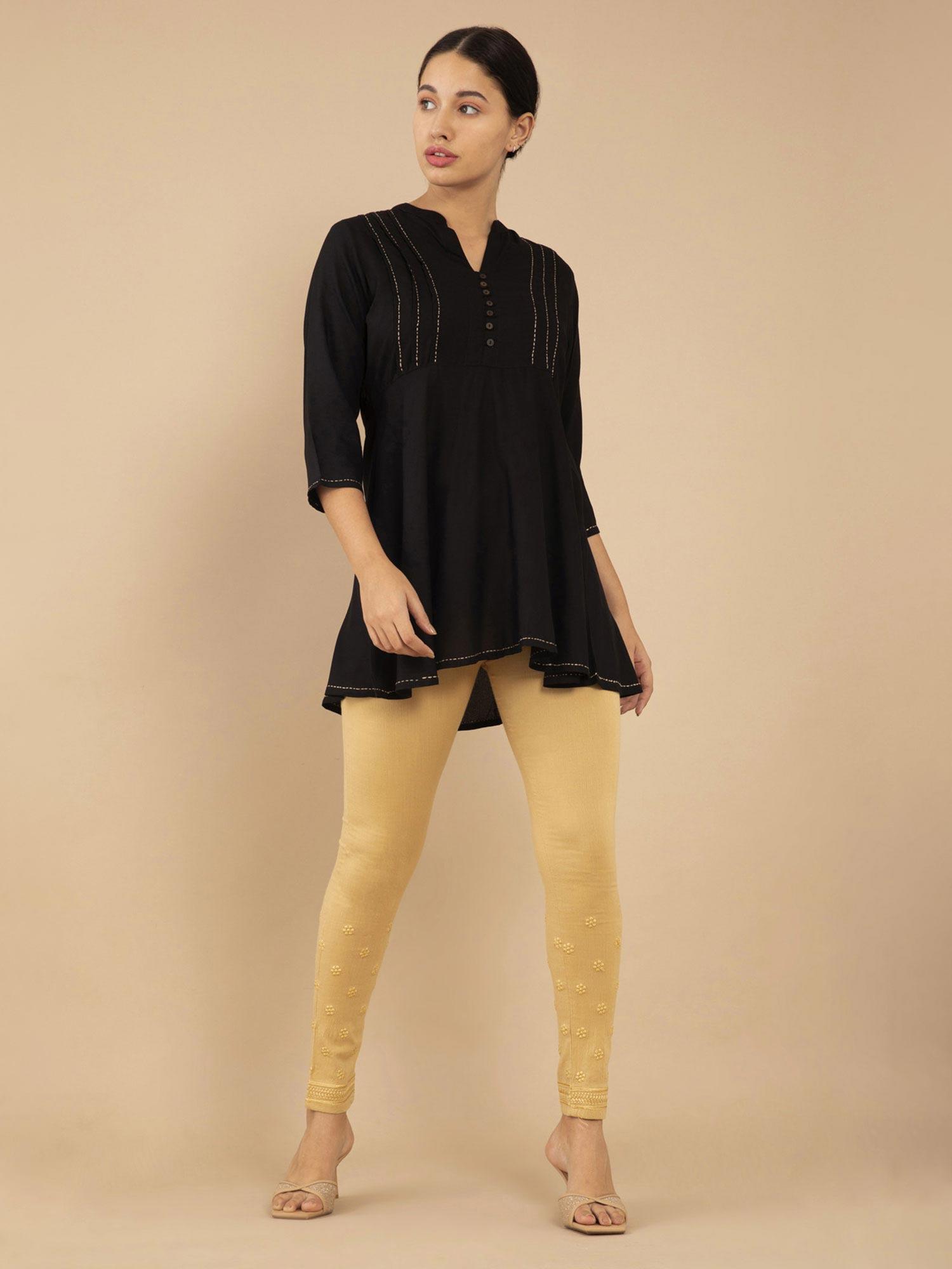 black rayon tunic