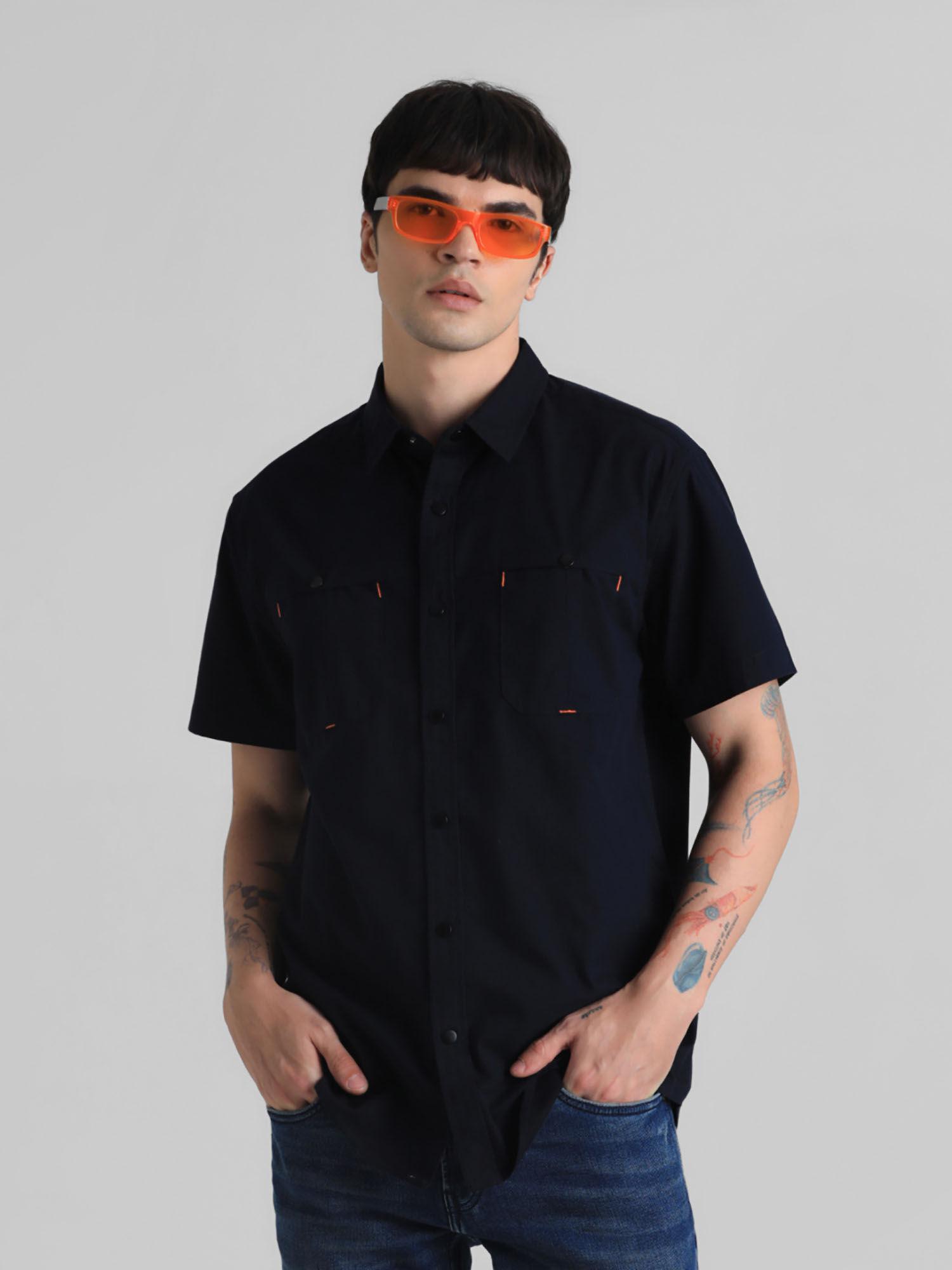 black regular fit shirt