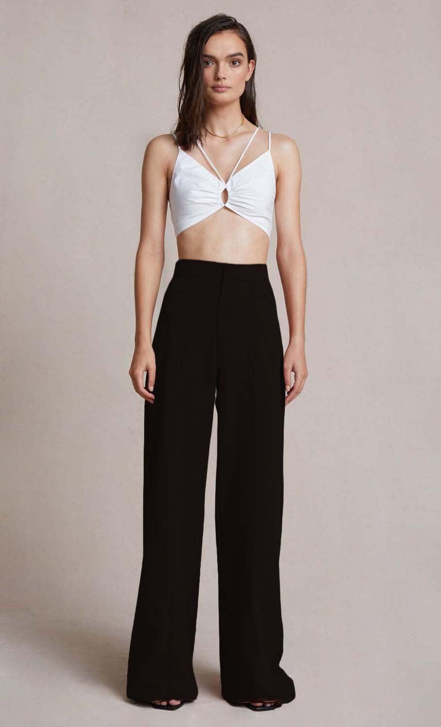 black relaxed fit cotton pants