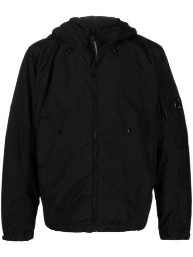 black reversible hooded jacket