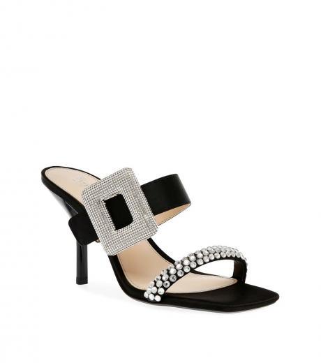 black rhinestone embellished heels
