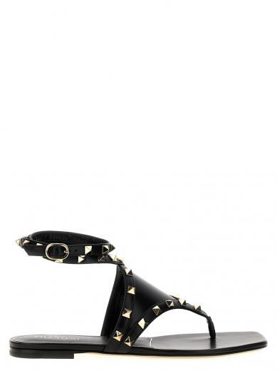 black rockstud sandals