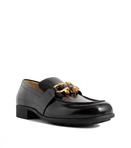 black round toe loafers