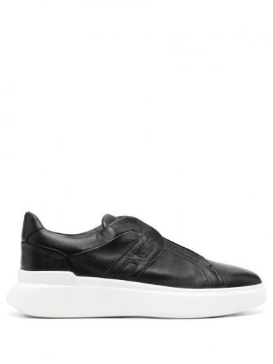 black round toe sneakers