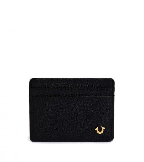 black saffiano card holder