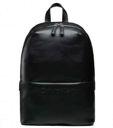 black set round large backpack