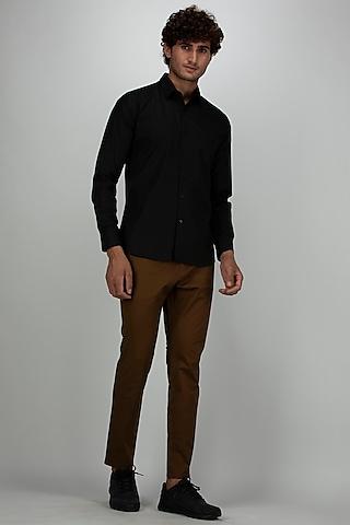 black shirt in cotton