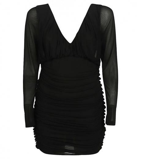 black short jersey dress