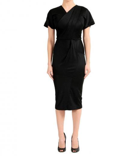 black short sleeve bodycon dress