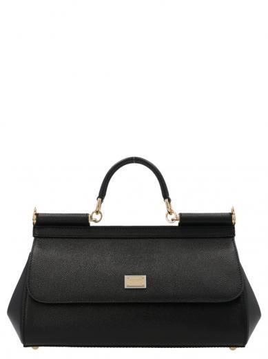 black sicily midi satchel bag